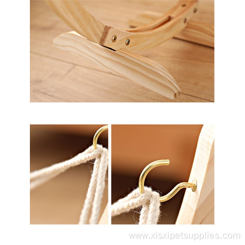 hammock detachable wood handmade cat bed cat hammock
